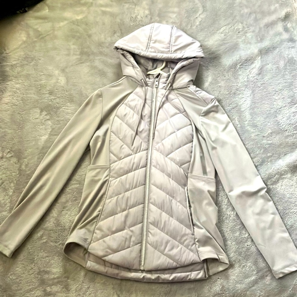 A Maurice’s, size small, grey light jacket